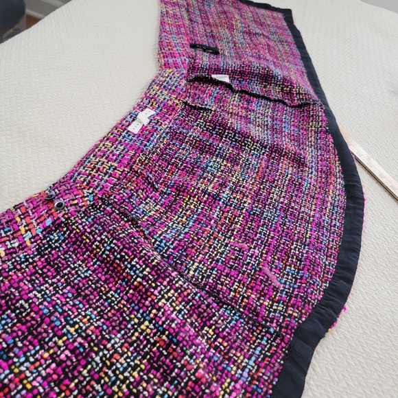 Blush Noir Bright Multicolor Tweed Women's Wrap Skirt Size Small - Picture 10 of 13